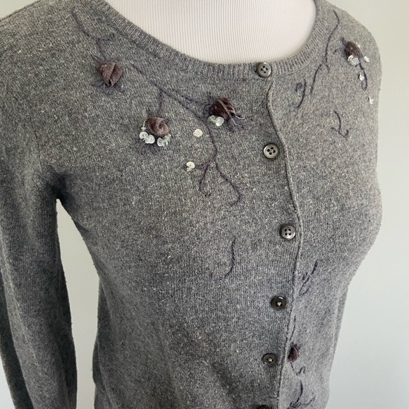 Womens Gray Cardigan Small - Picture 3 of 6